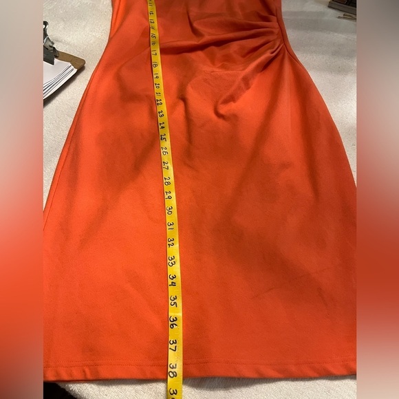 KENNETH COLE Orange ruched waist sheath dress size 6. - Picture 15 of 15